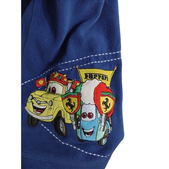 Disney Store Y2K Cars Pixar Youth Hooded Robe M Pants 7 Blue Lightning McQueen - Picture 9 of 15